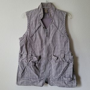 Duluth Trading Co Unisex Cotton Khaki Brown Vest Hiking Outdoors Fishing Cargo